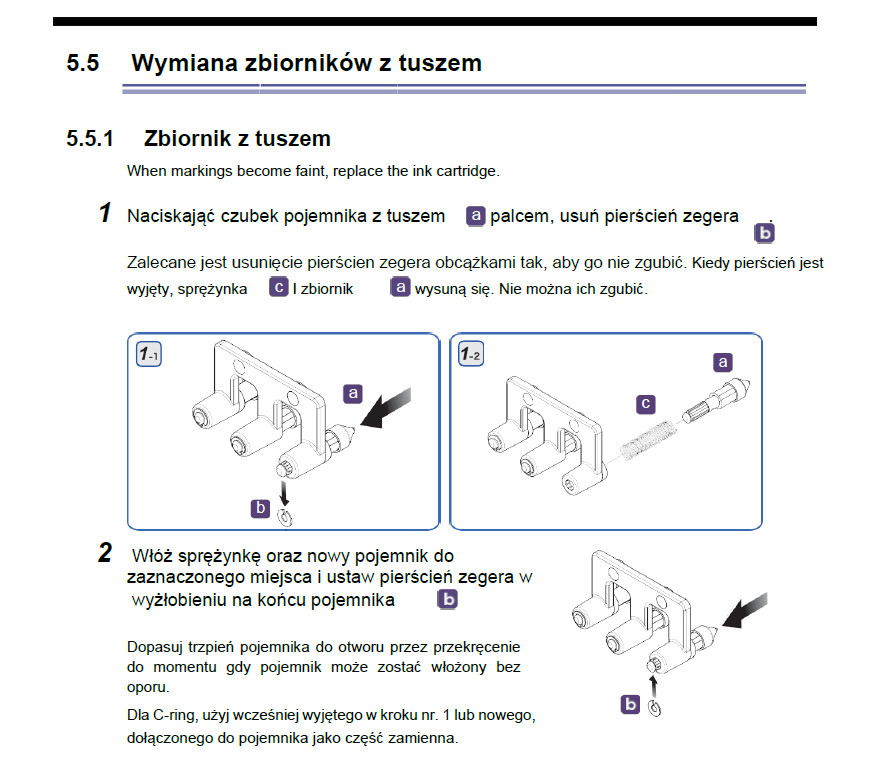 Wymiana pisaków